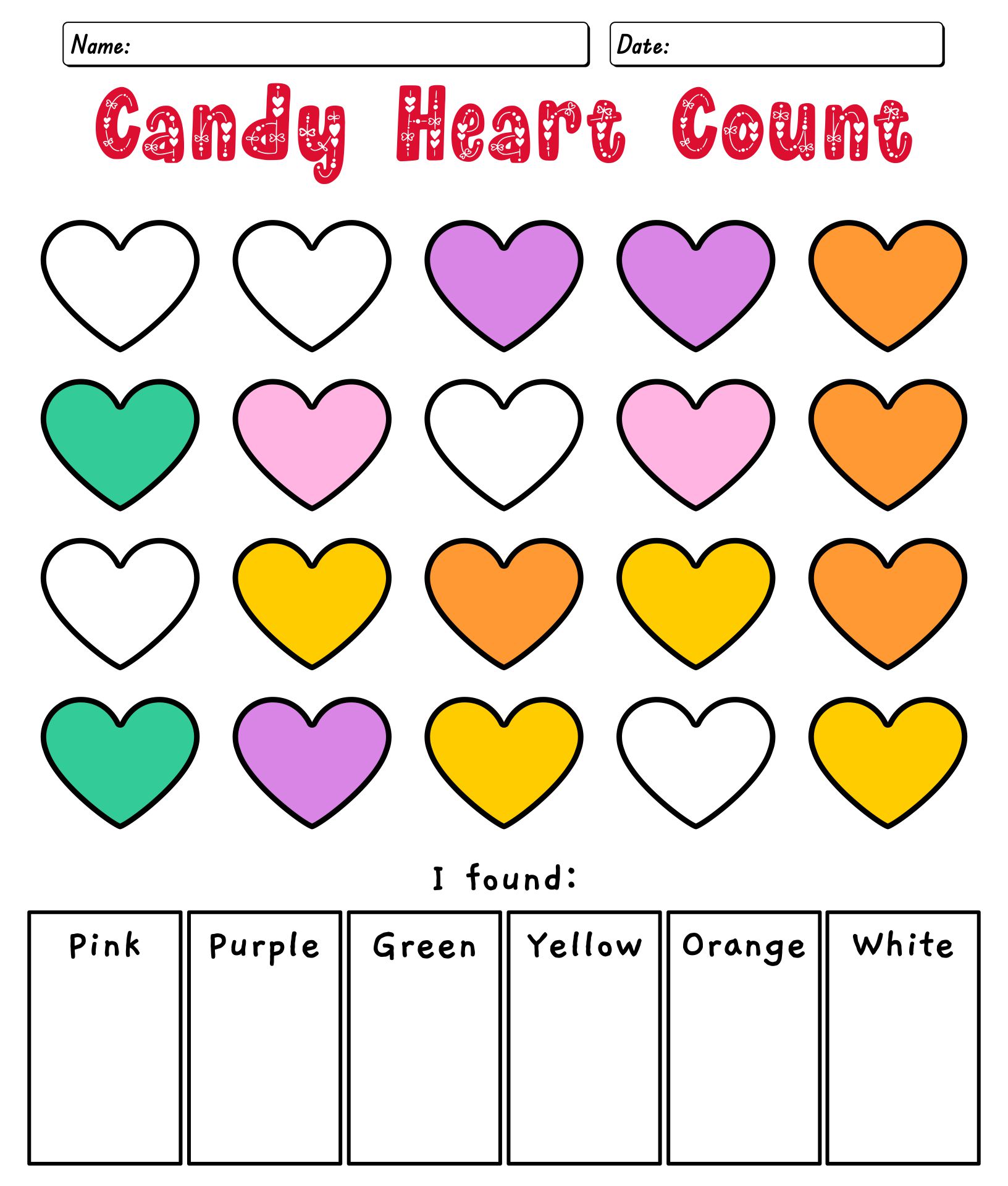 Heart-Themed Math Activities For Elementary