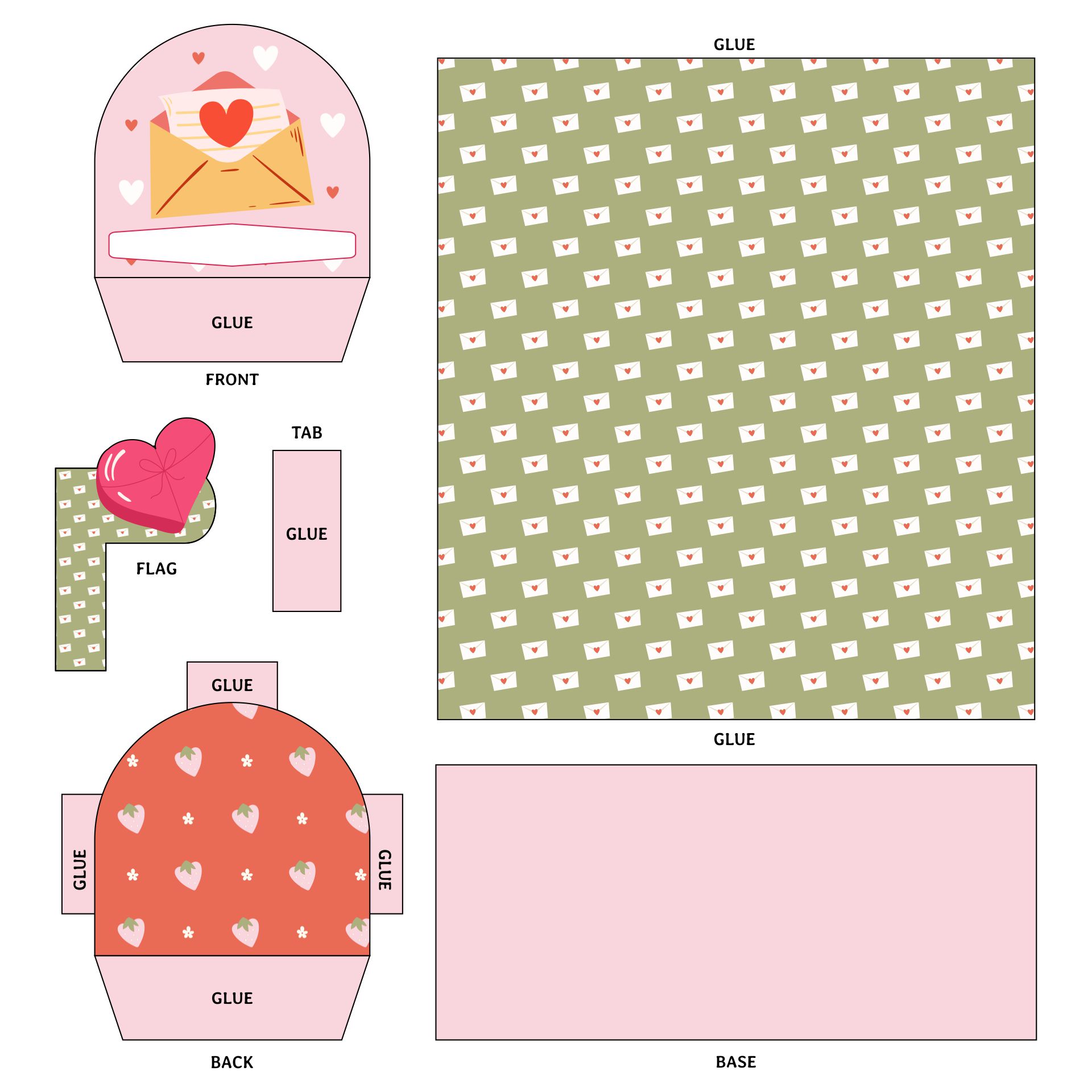 Printable Valentine Mailbox Project For Preschool