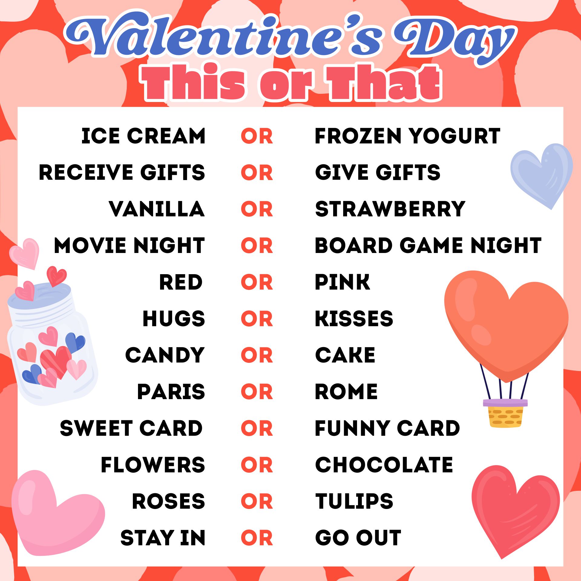 Printable Valentines Day This Or That Games