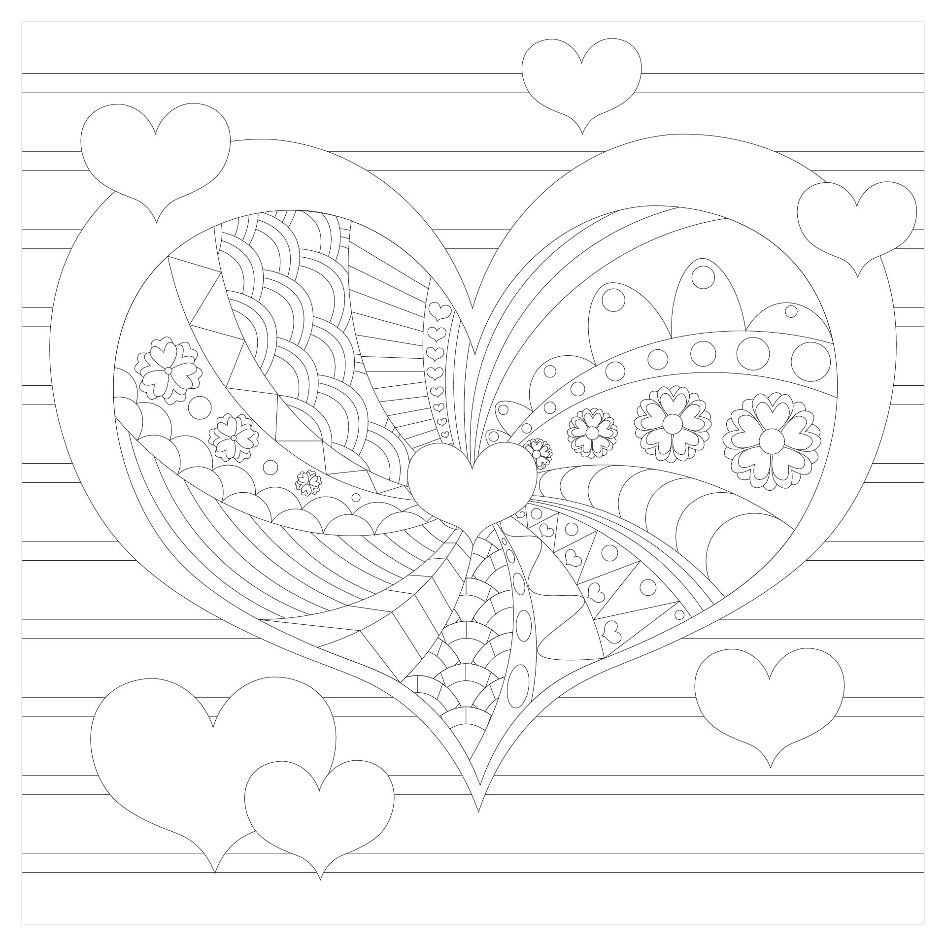 Valentine Coloring Sheet For Adult