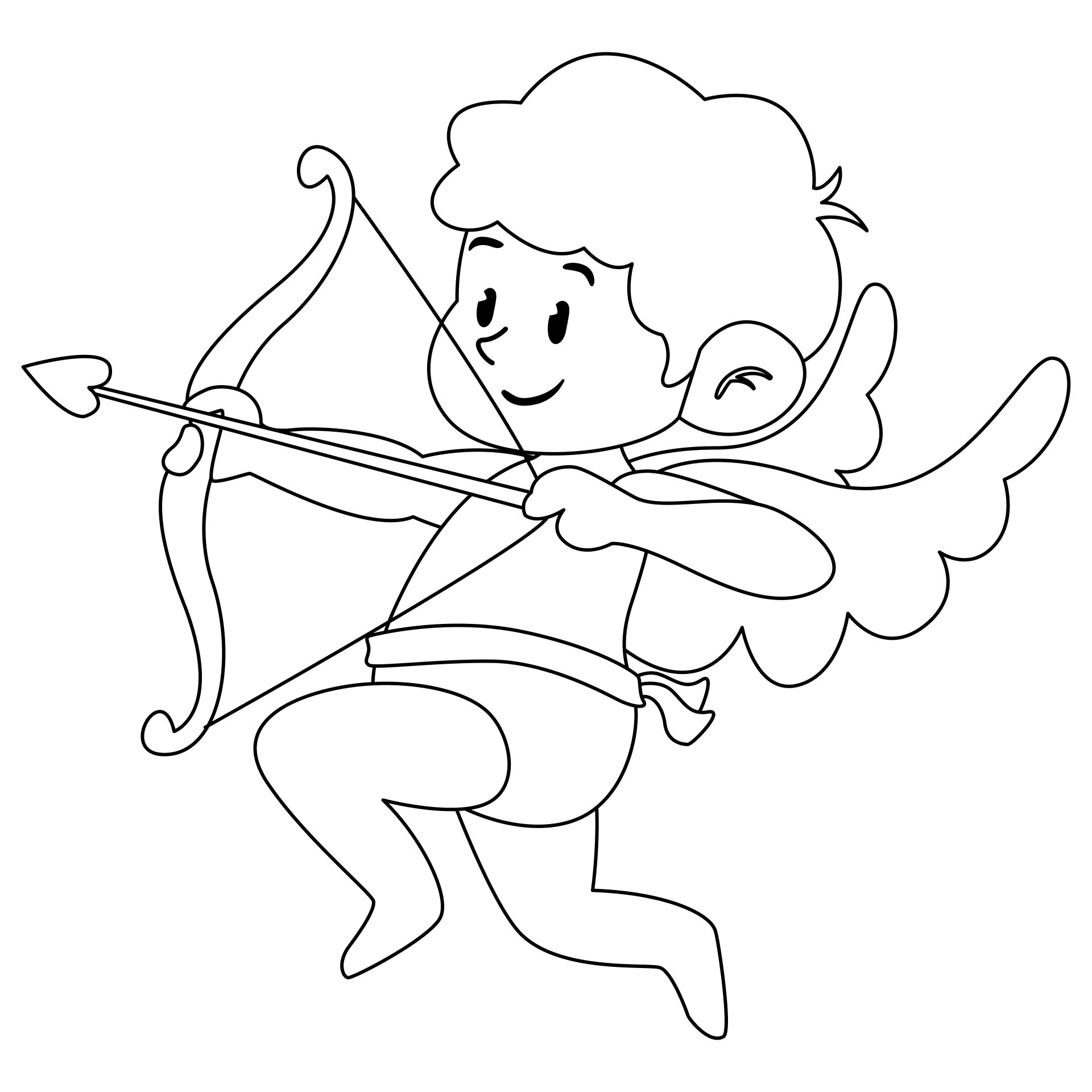 Valentines Day Cupid Coloring Printables