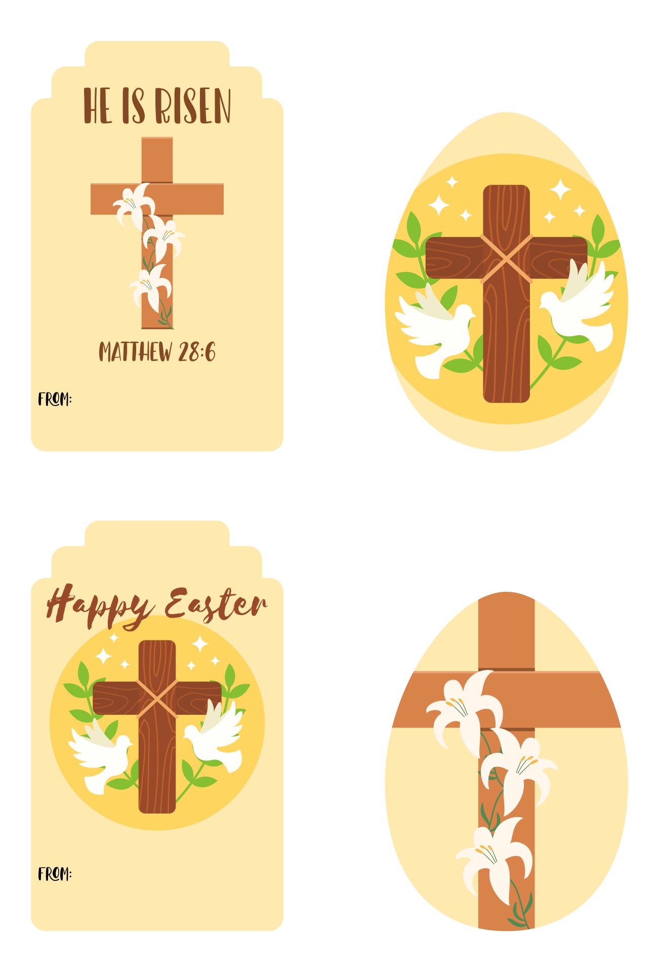 Christian Easter Gift Tags Printable