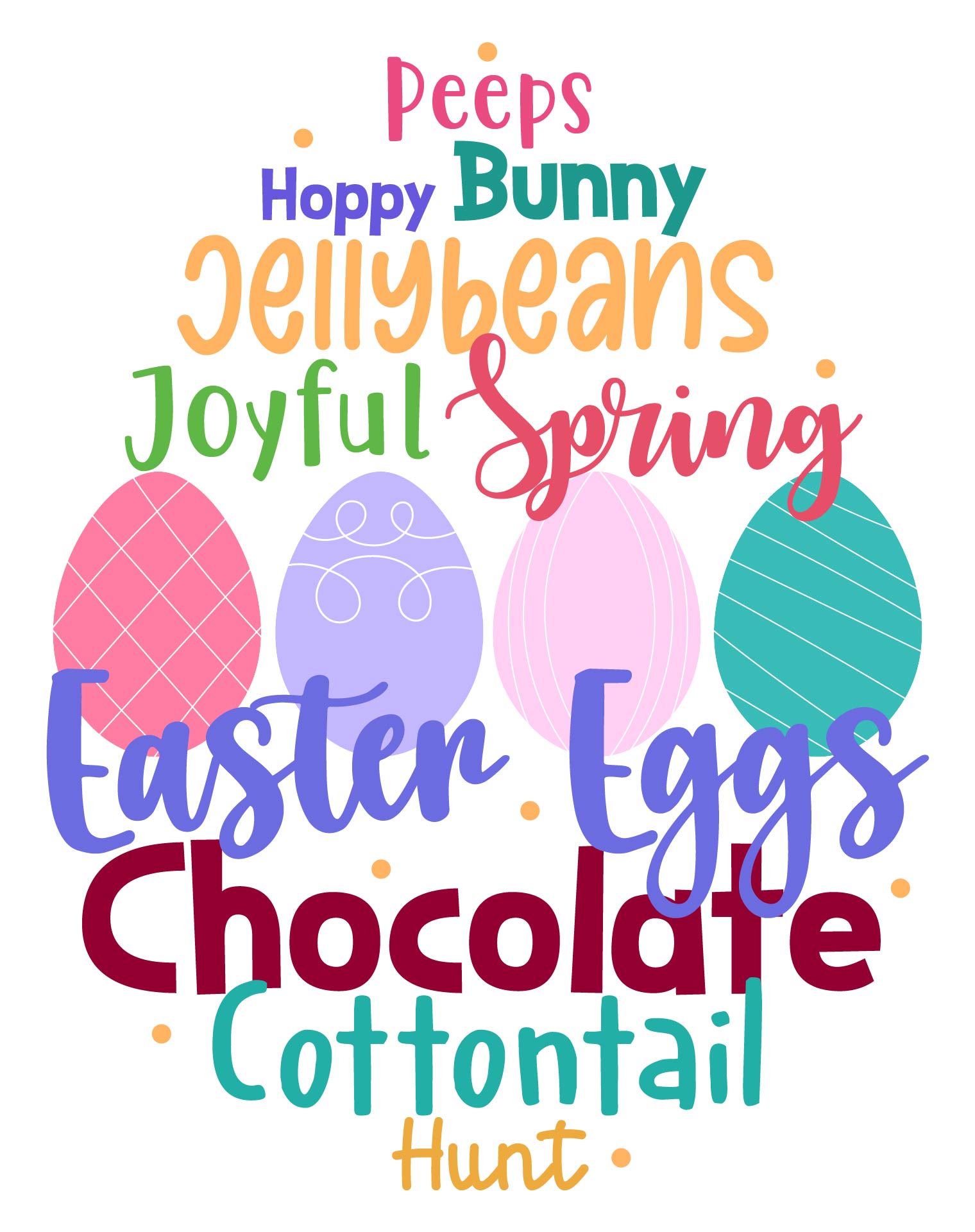 Colorful Easter Subway Art Printable