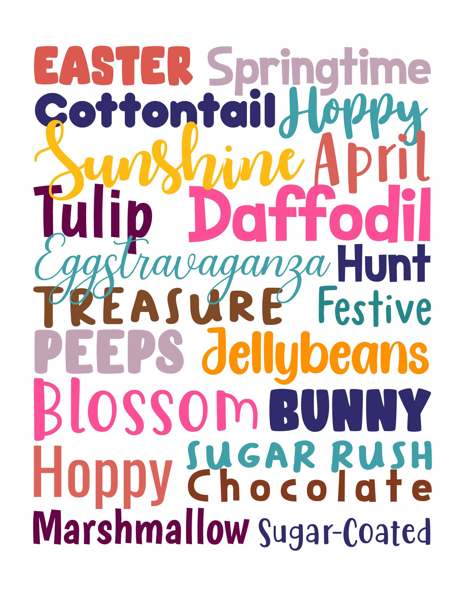 Easter April Subway Art Printable