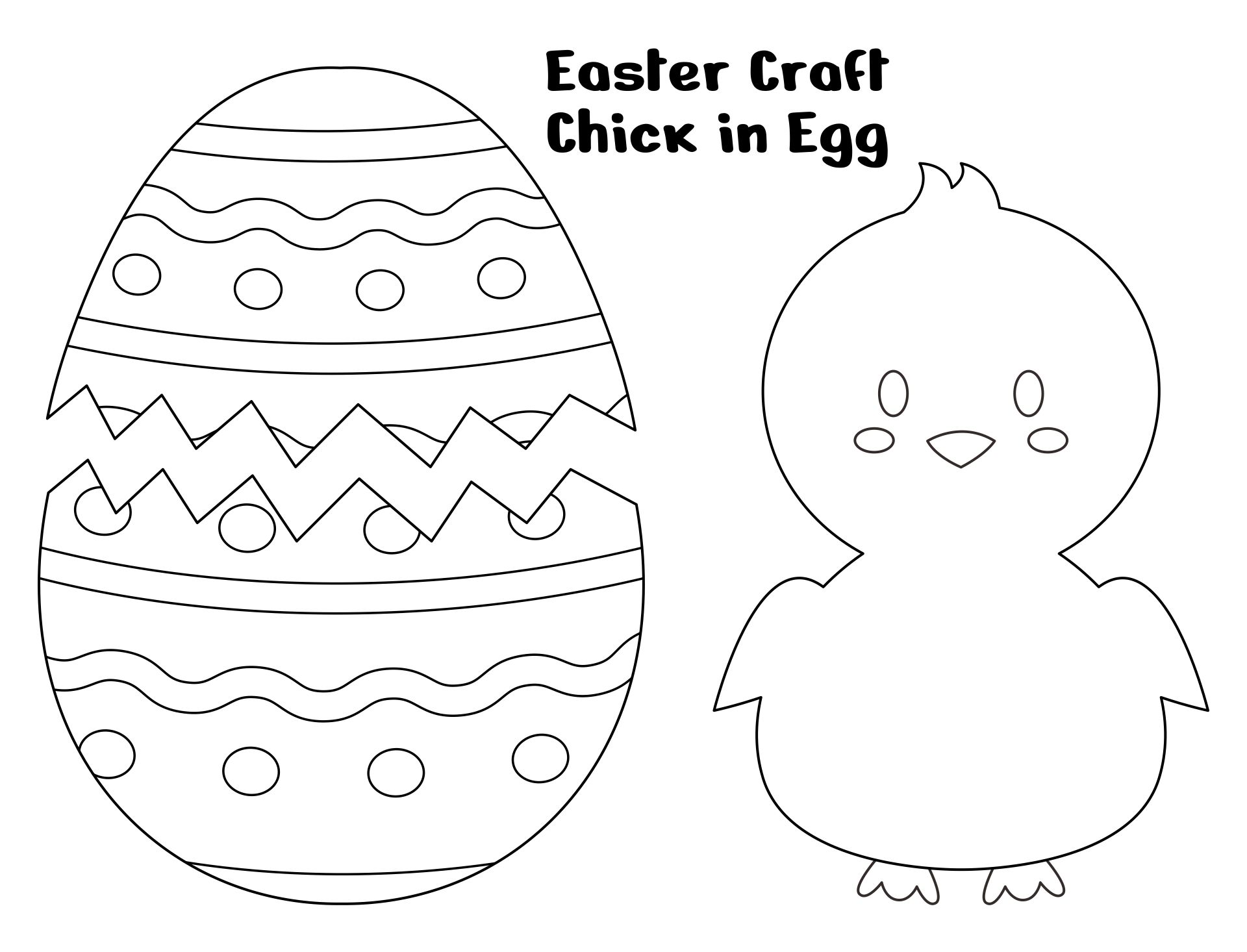 Happy Easter Chicks Craft Printables