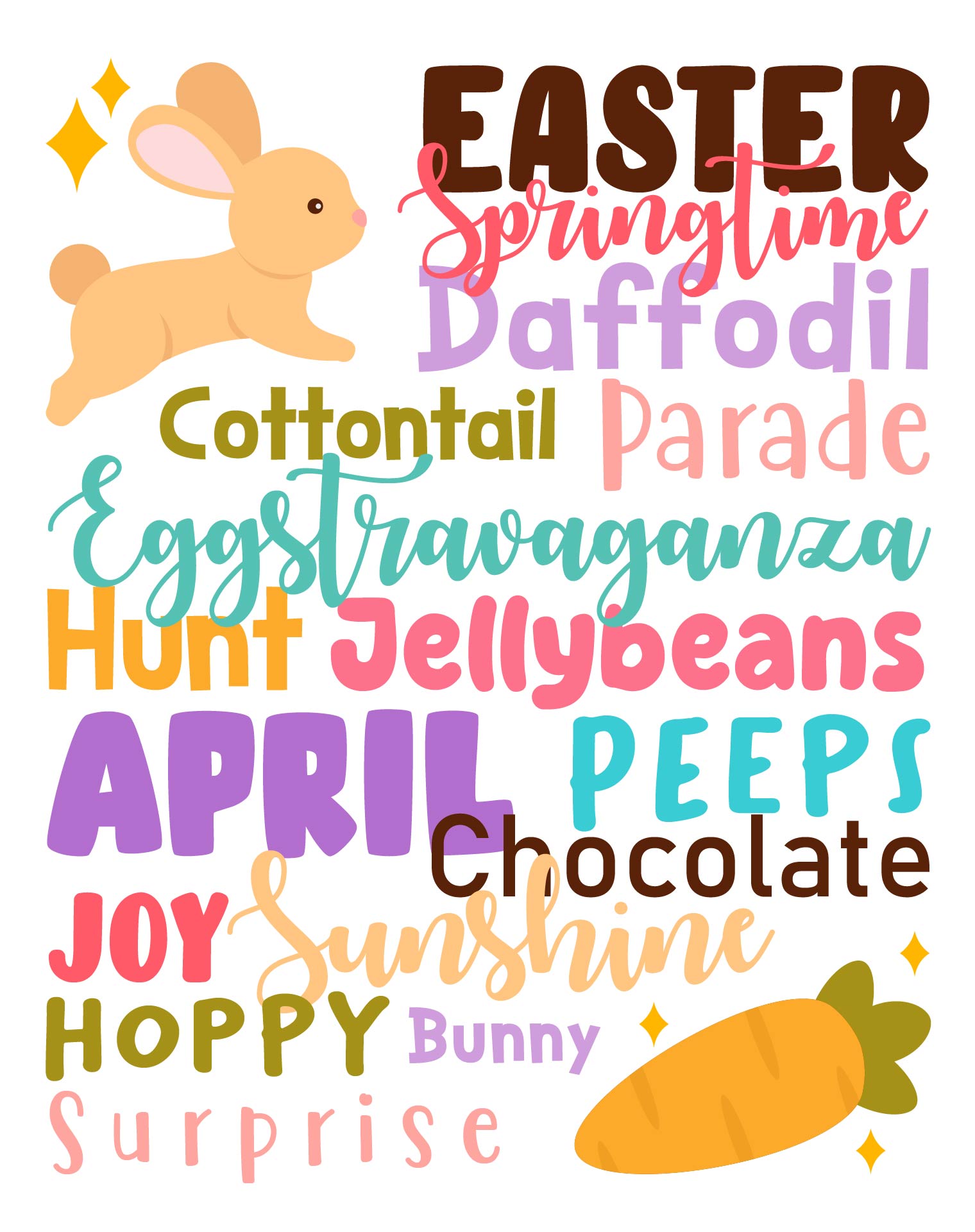 Kids Room Easter Subway Art Printable Decor