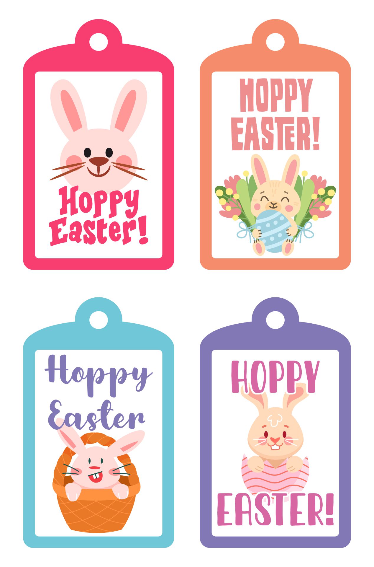 Printable Hoppy Easter Gift Tags