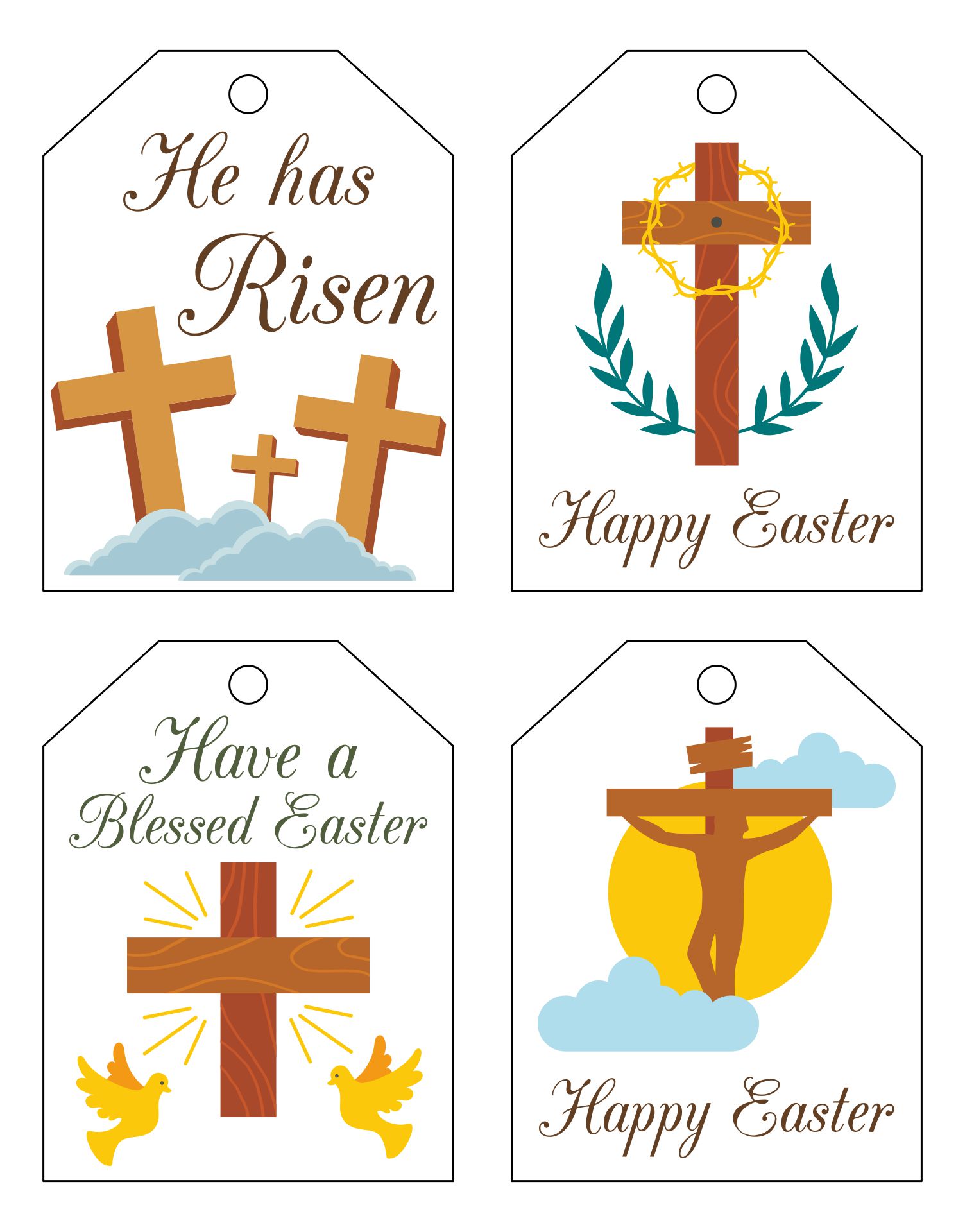 Religious Easter Basket Tags Printable