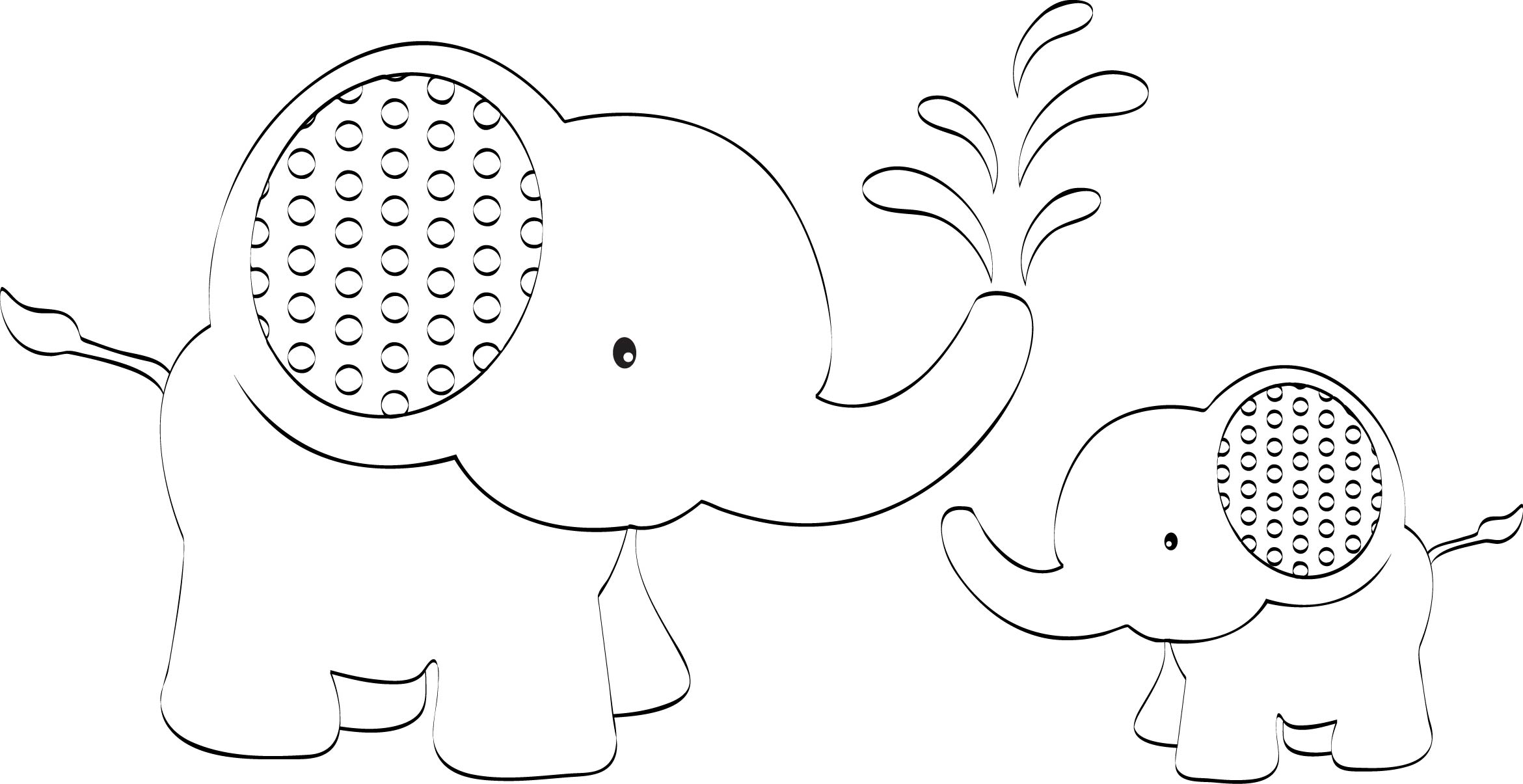 outline picture of elephant