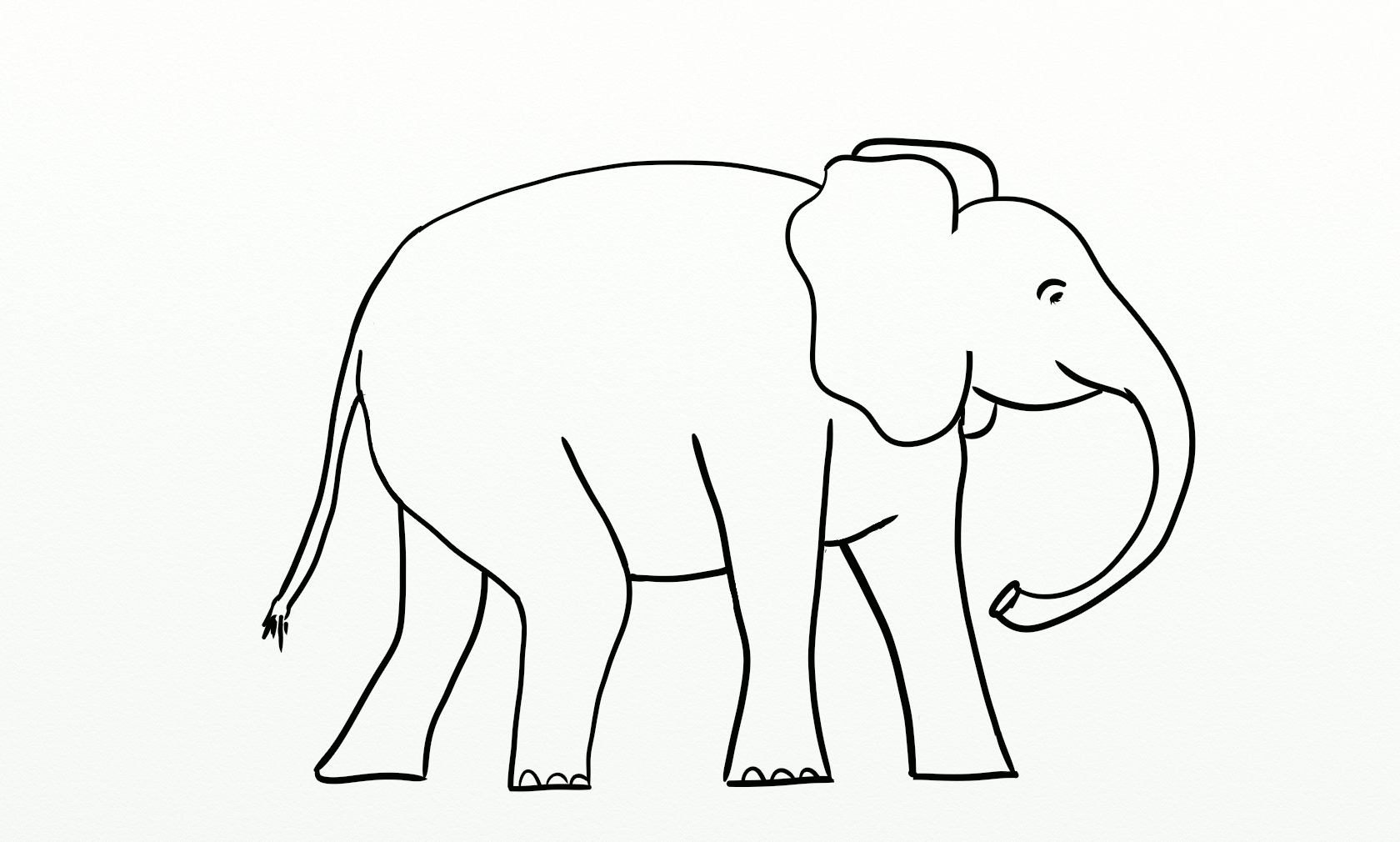 Elephant Outline Printable