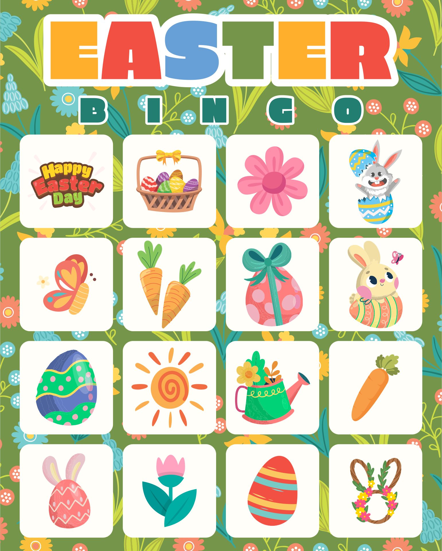 Easter Bingo Printable Sheets