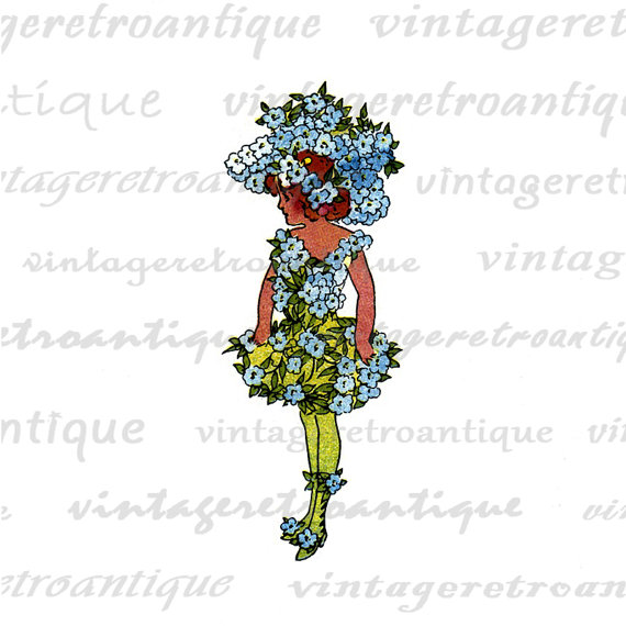 Printable Forget Me Not Flowers