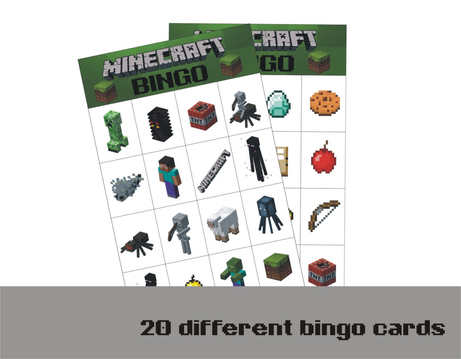 8 Best Images of Free Printable Minecraft Bingo Cards - Free Printable ...