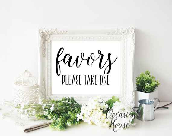 Printable Please Take One Sign Wedding