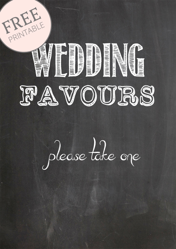 Printable Please Take One Sign Wedding