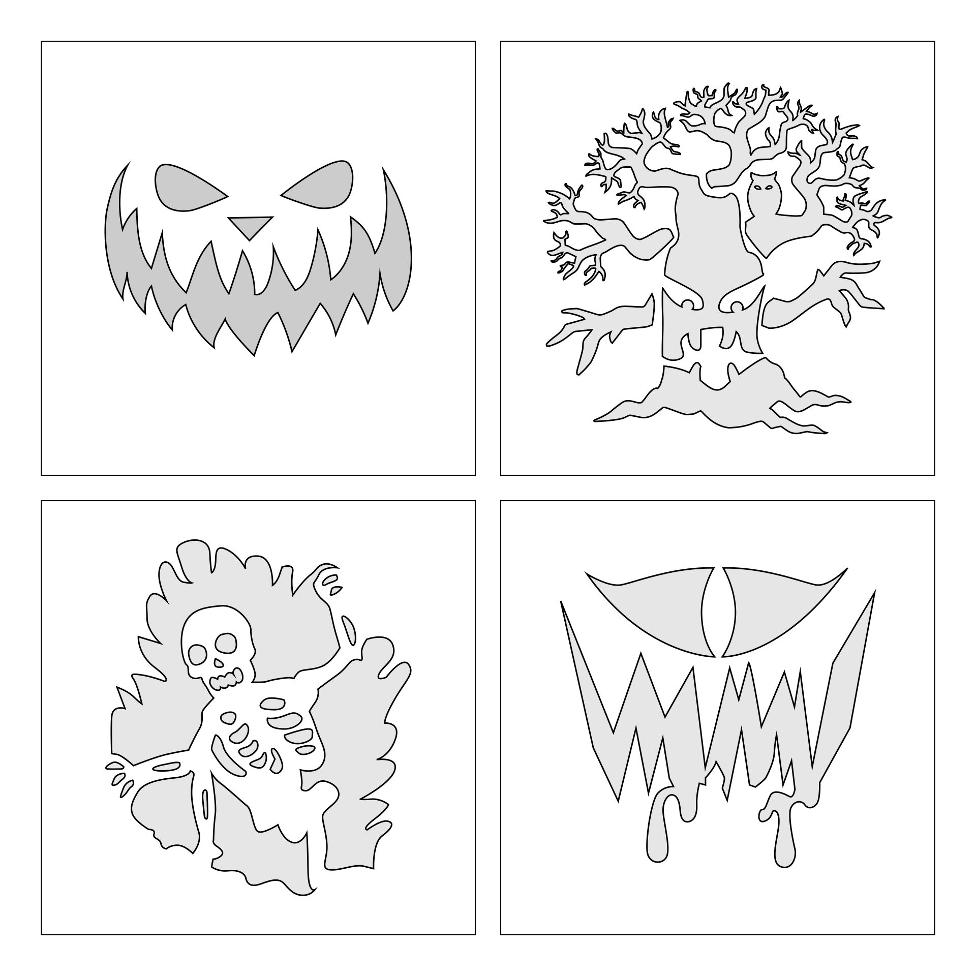 Halloween Pumpkin Carving Designs - 15 Free PDF Printables | Printablee