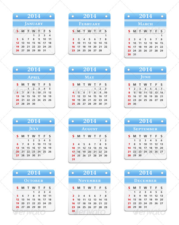 2015 Calendar with Week Numbers 2014