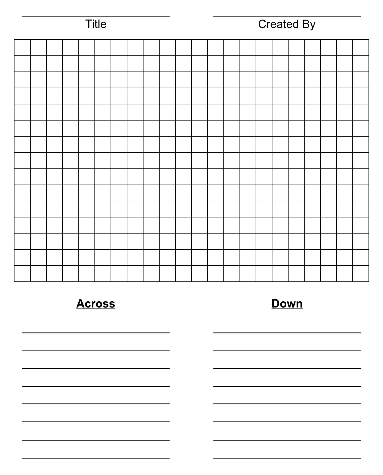 16 Best Blank Word Search Puzzles Printable