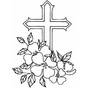 6 Best Images of Cross And Roses Coloring Pages Printable - Cross ...