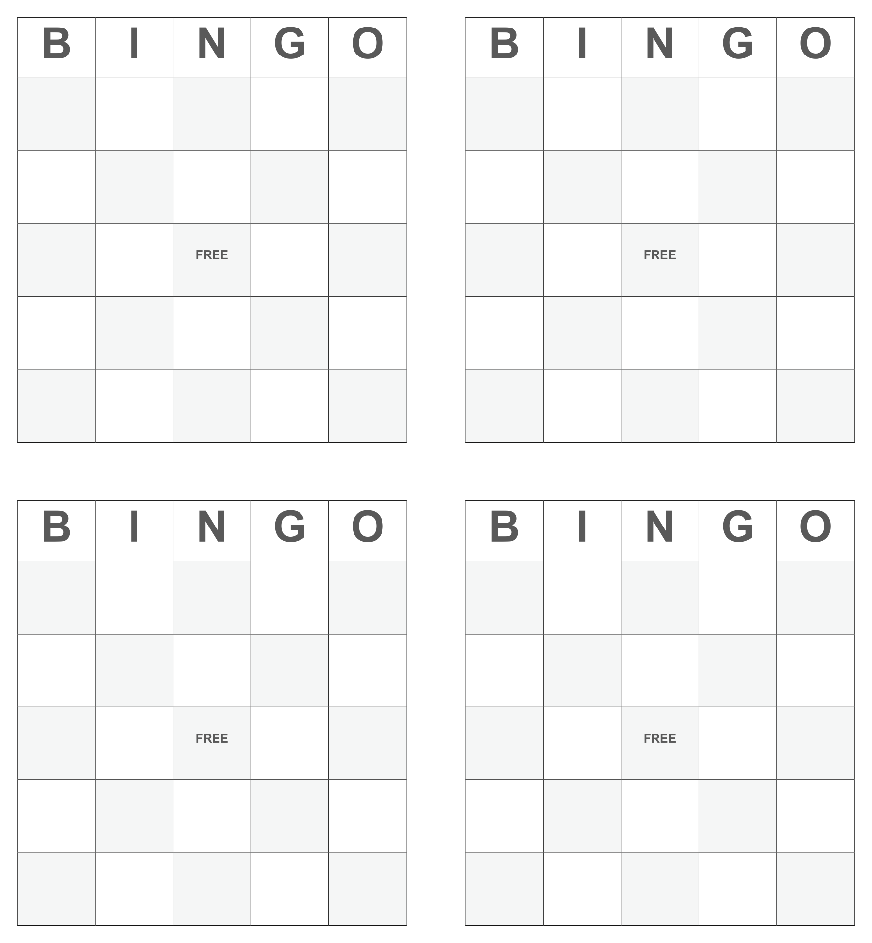classroom bingo template