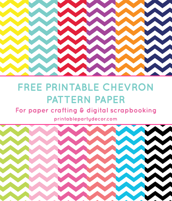 Chevron Printable Pattern Papers