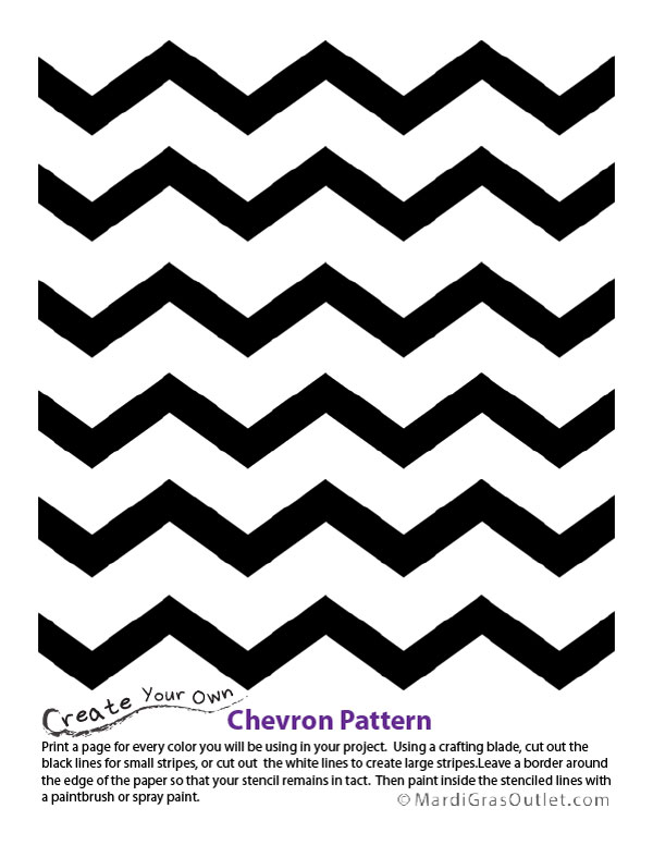 Printable Chevron Pattern Stencil