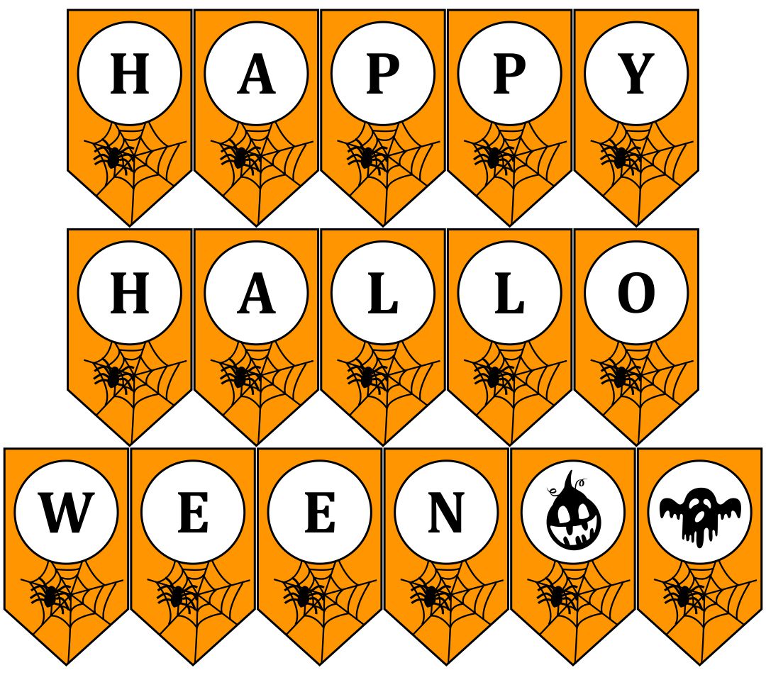 Halloween Banners 15 Free PDF Printables Printablee