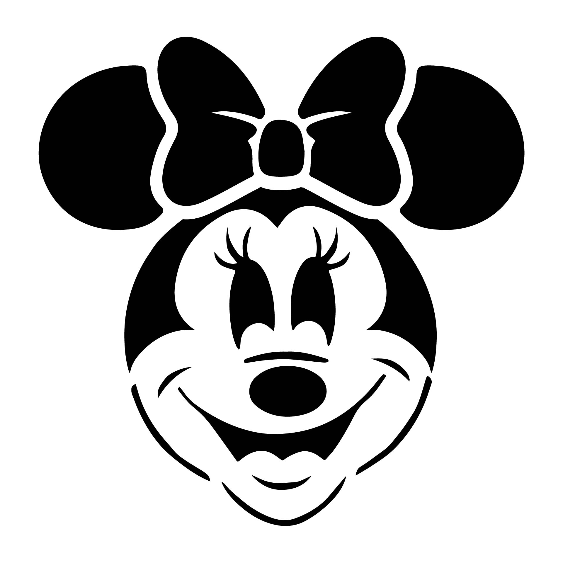 Minnie Mouse Pumpkin Stencils Printable