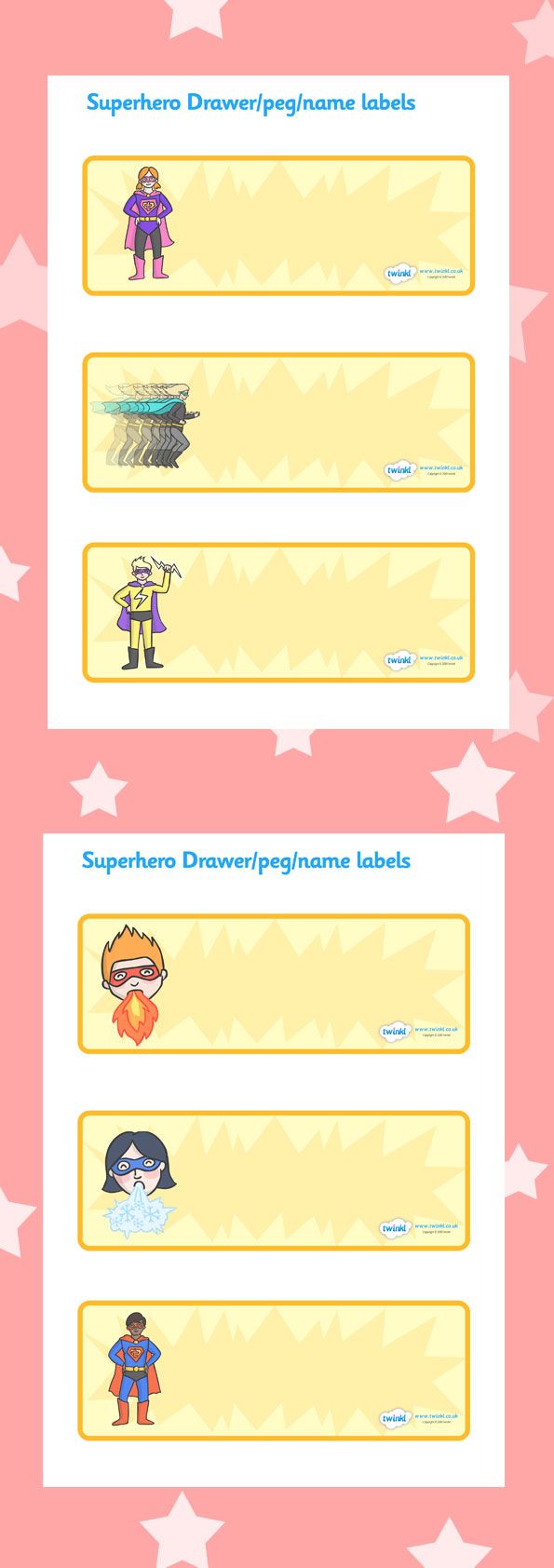 Printable Drawer Label Template