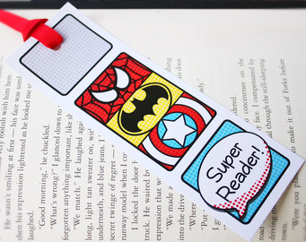 Printable Superhero Bookmarks