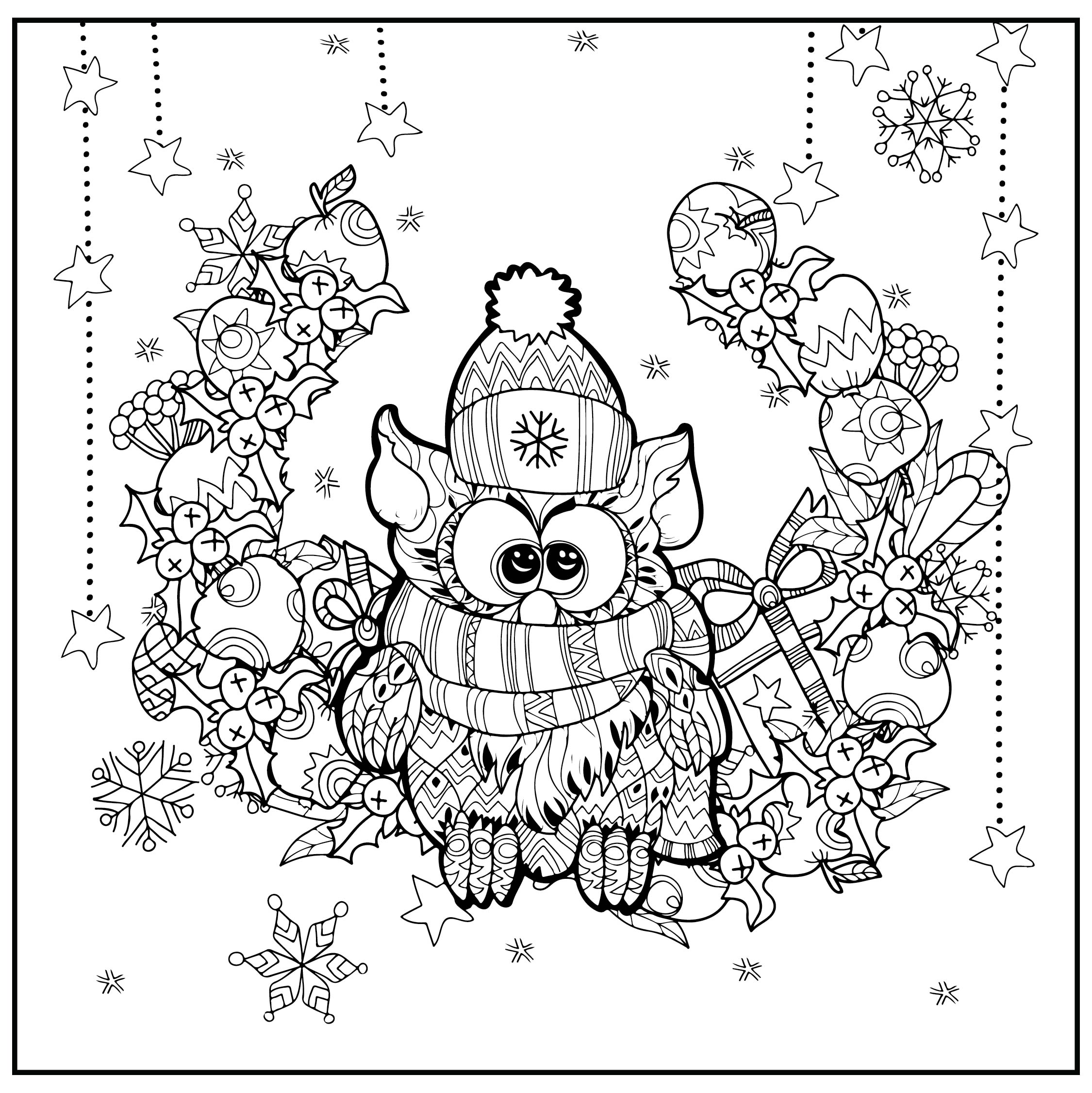 Christmas Adult Coloring Printable Coloring Pages