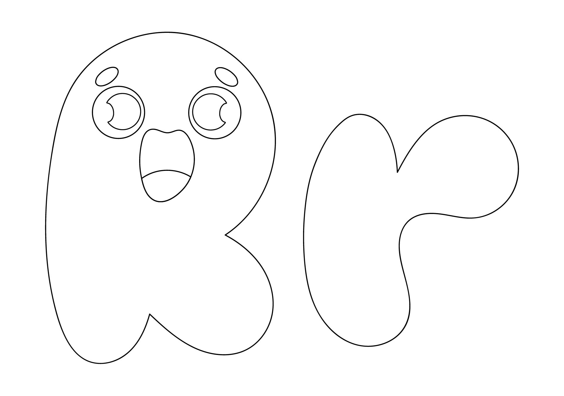 Bubble Letters Coloring Pages