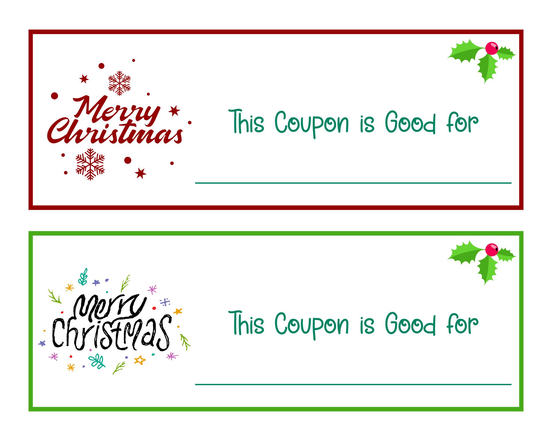 10 Best Printable Christmas Voucher Templates - printablee.com