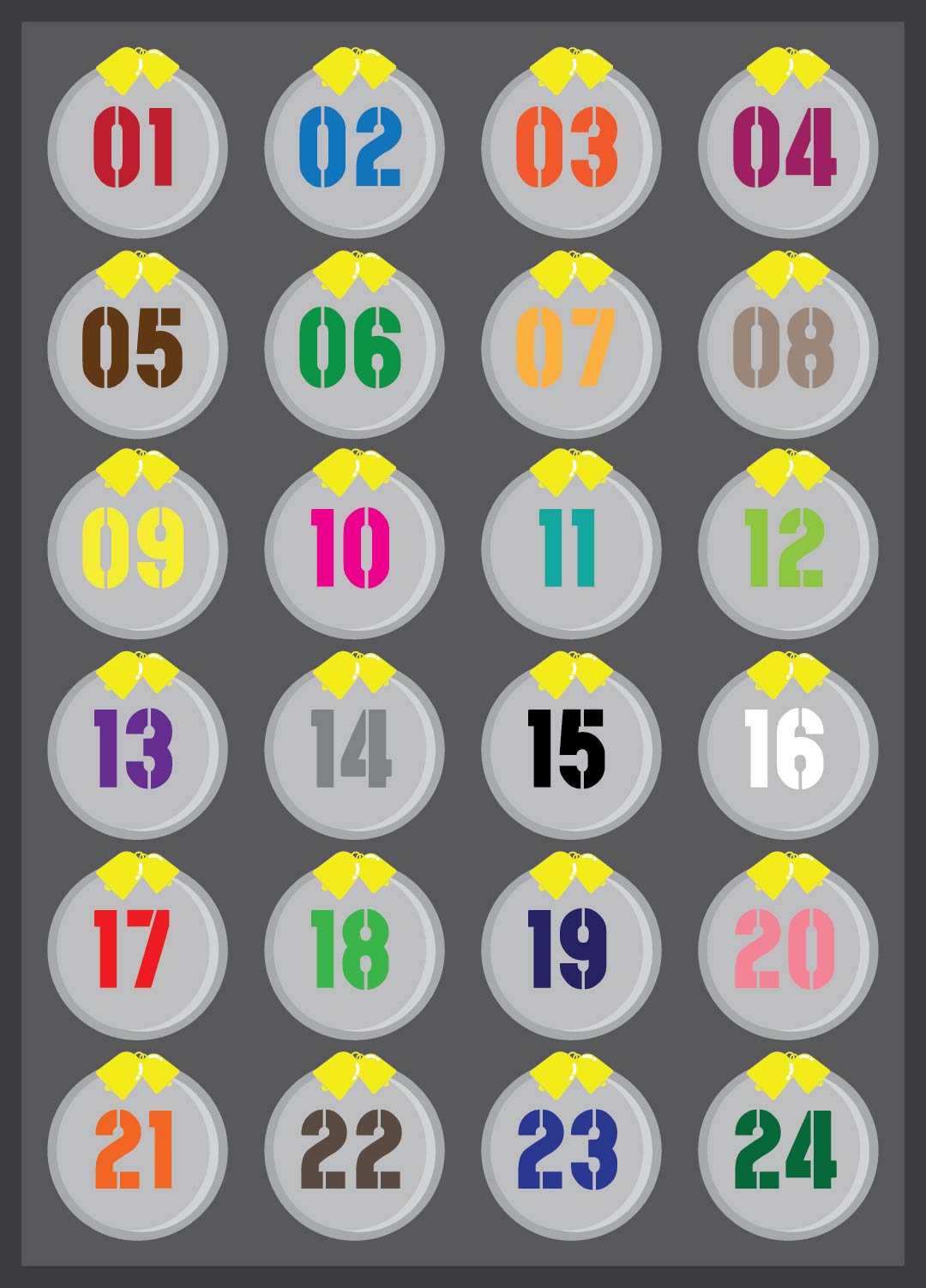 9 best printable advent calendar numbers printablee com