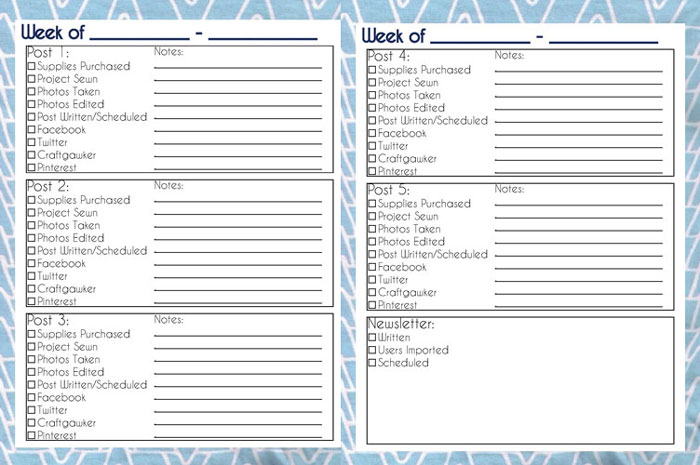 Printable Project Planner Pages