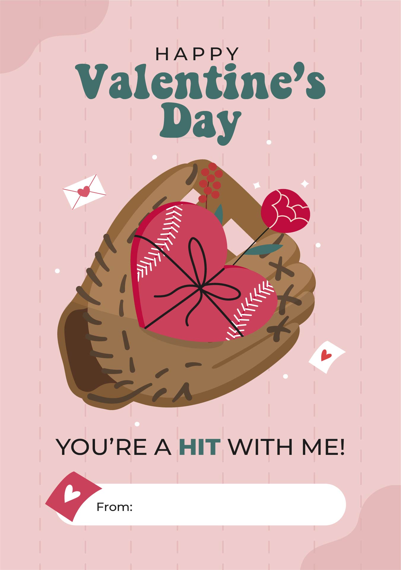 Printable Valentine Cards Baseball