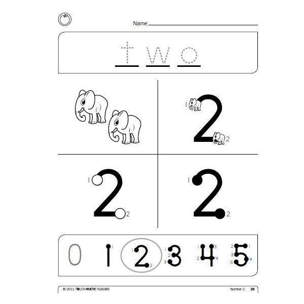 Printable Touch Math Worksheets
