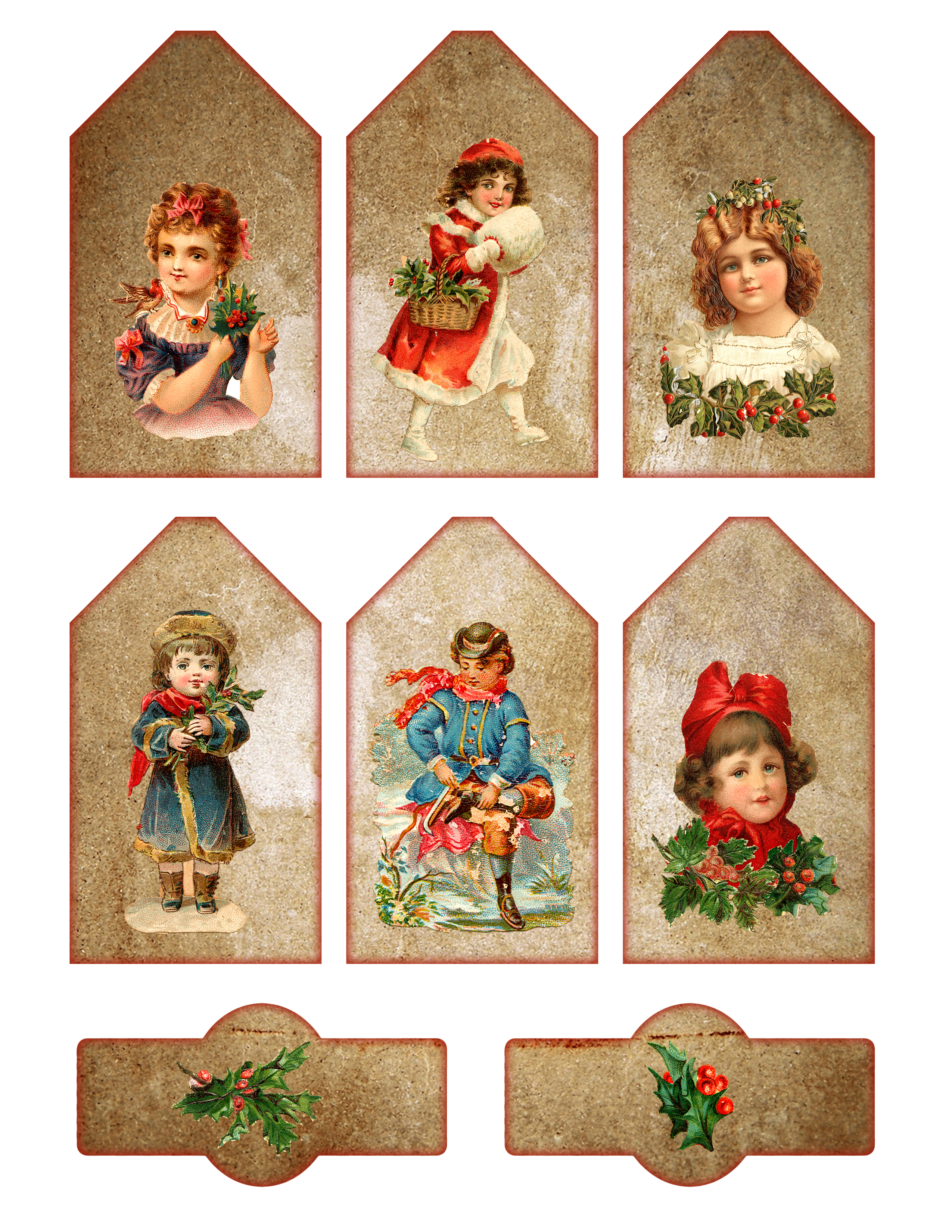 8 best vintage printable christmas name tags printableecom