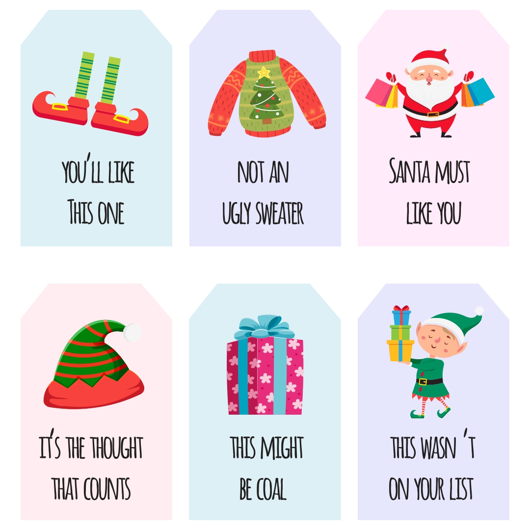 6 Best Free Funny Printable Christmas Gift Tags PDF For Free At Printablee
