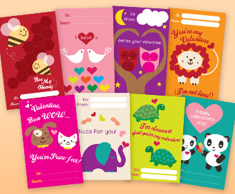 7 Best Images of Free Printable Animal Valentine Cards - Valentine's ...