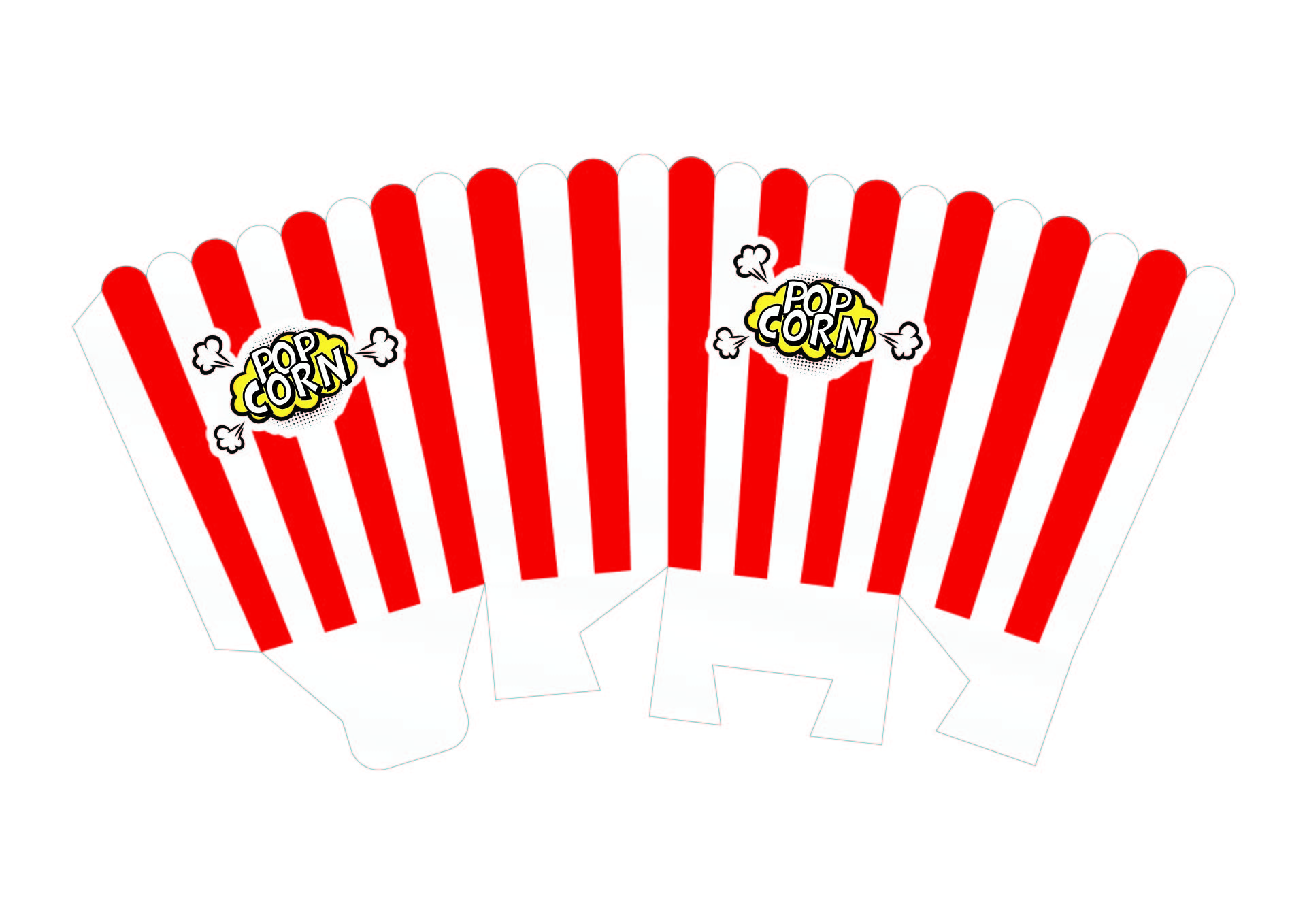 Vintage Popcorn Box Template