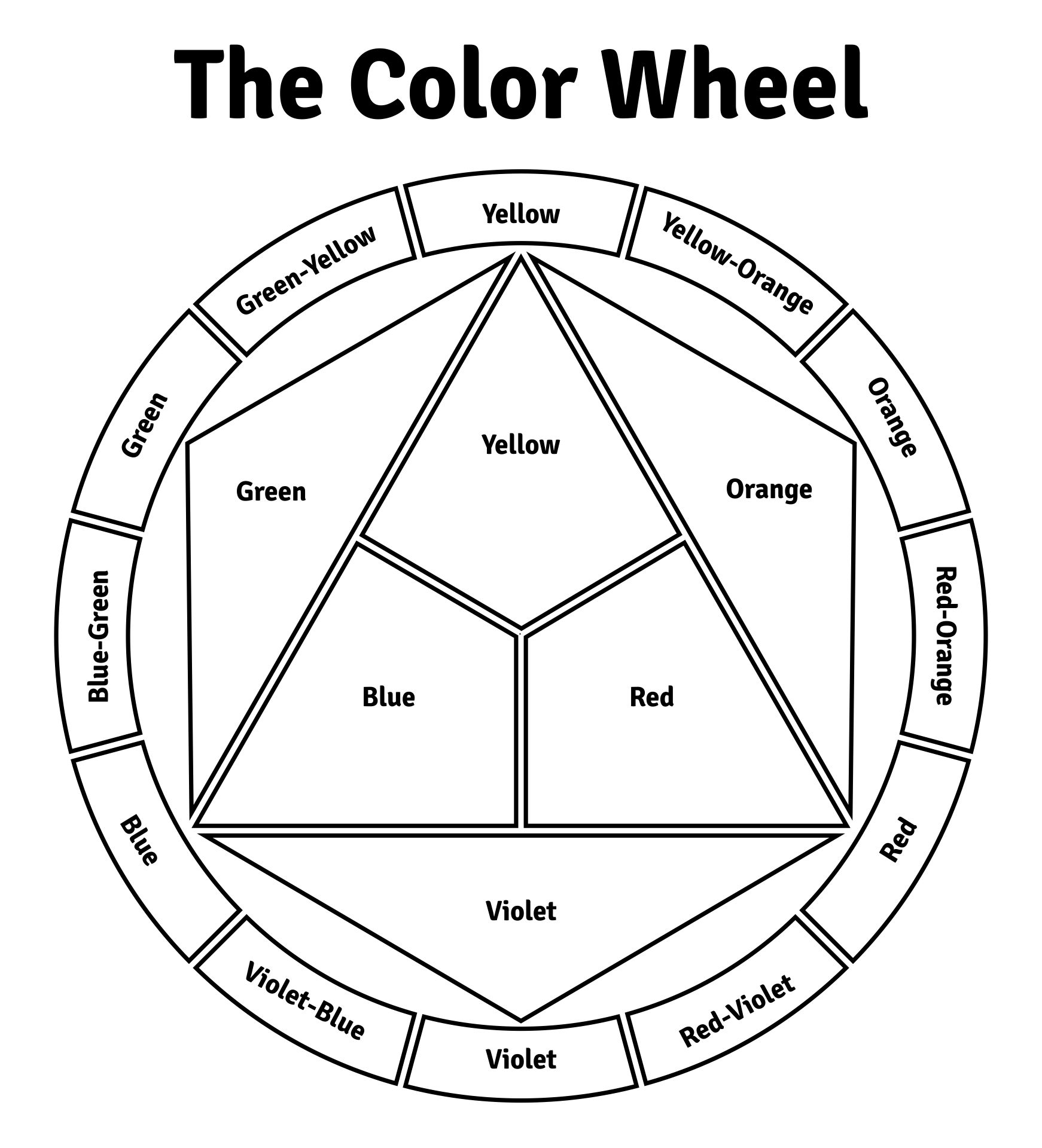 Printable Color Wheel Worksheet