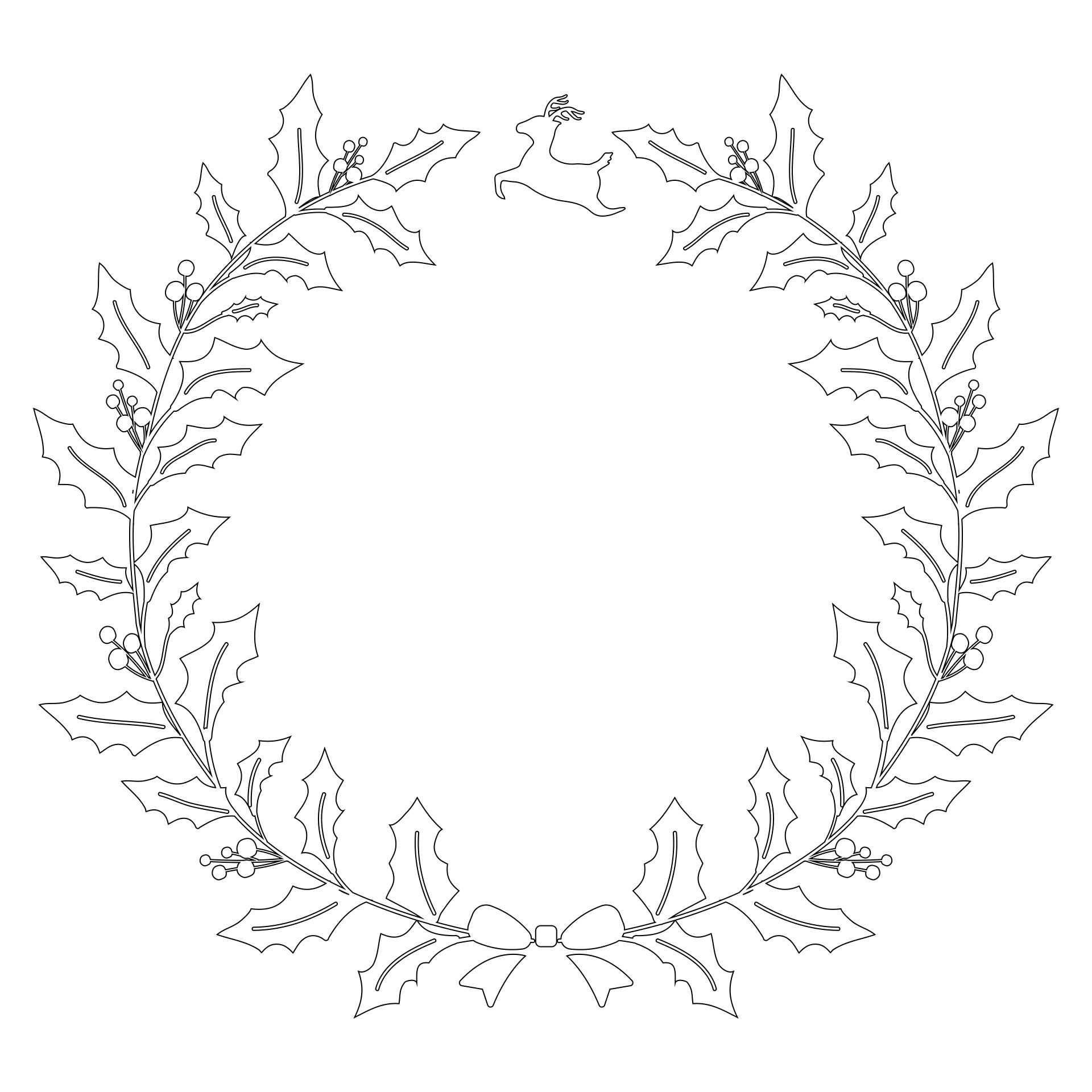 10 Best Printable Wreath Template - printablee.com