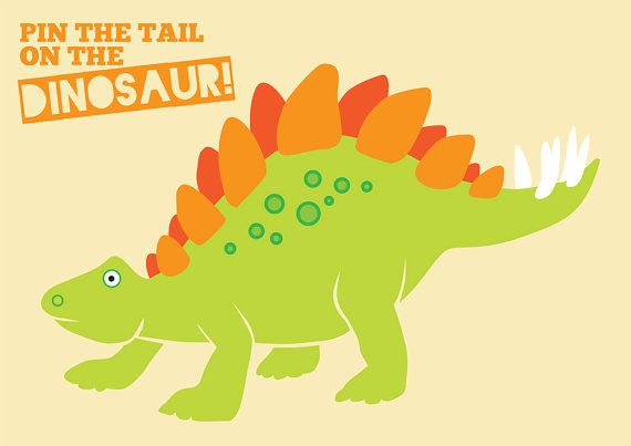 Printable Pin the Tail On the Dinosaur