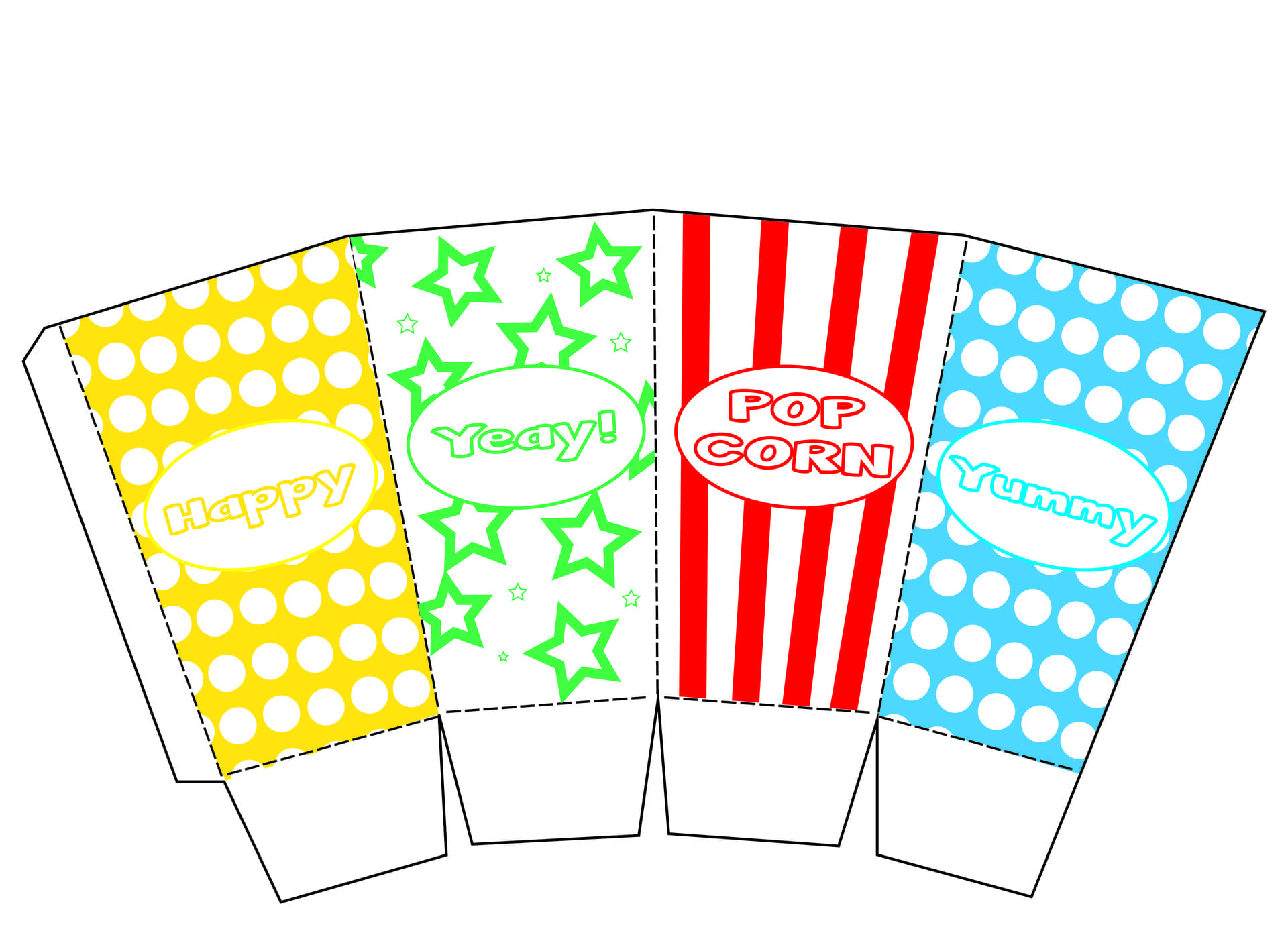 Diy Popcorn Box Template