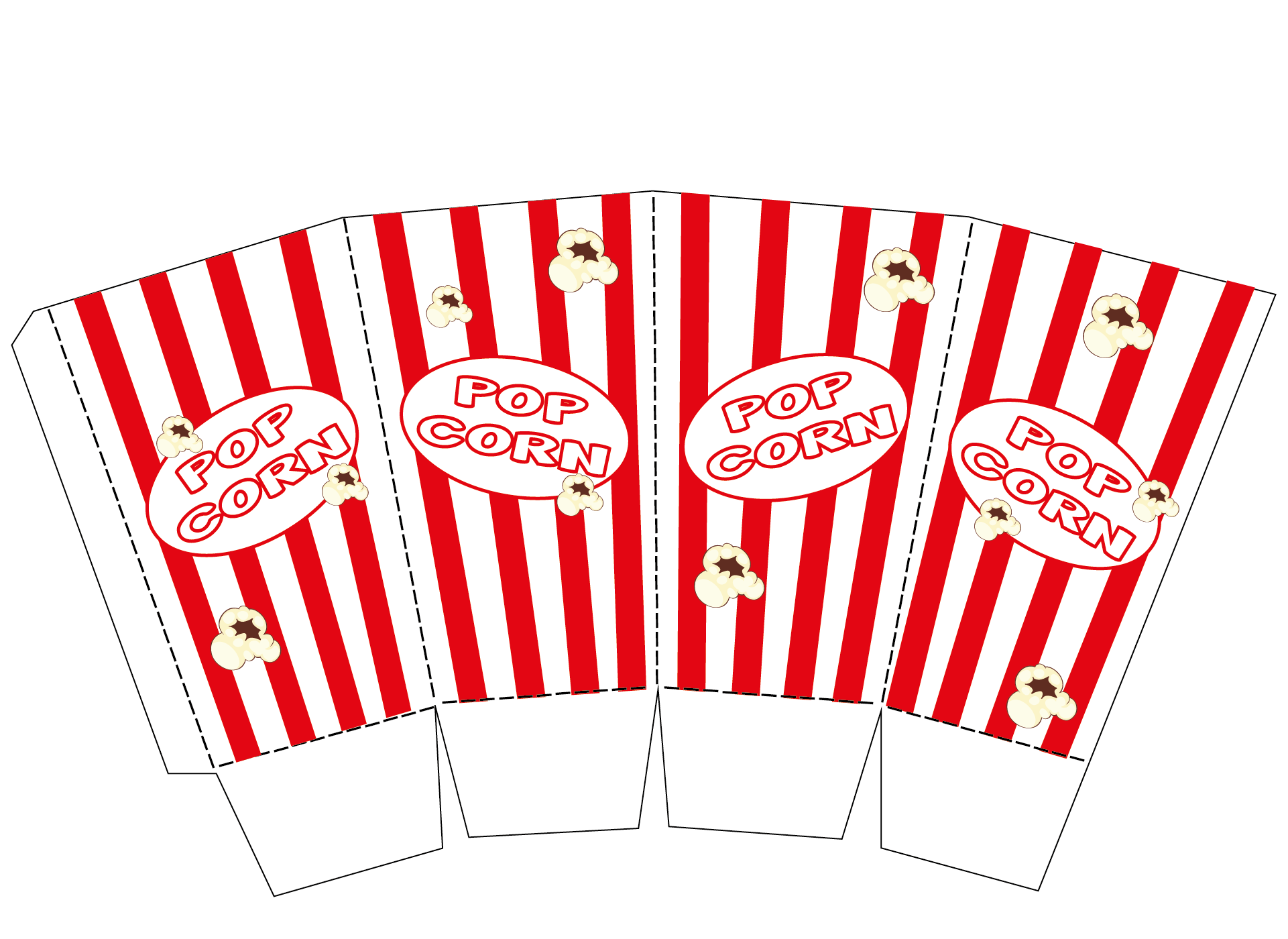 Popcorn Box 13 Free PDF Printables Printablee