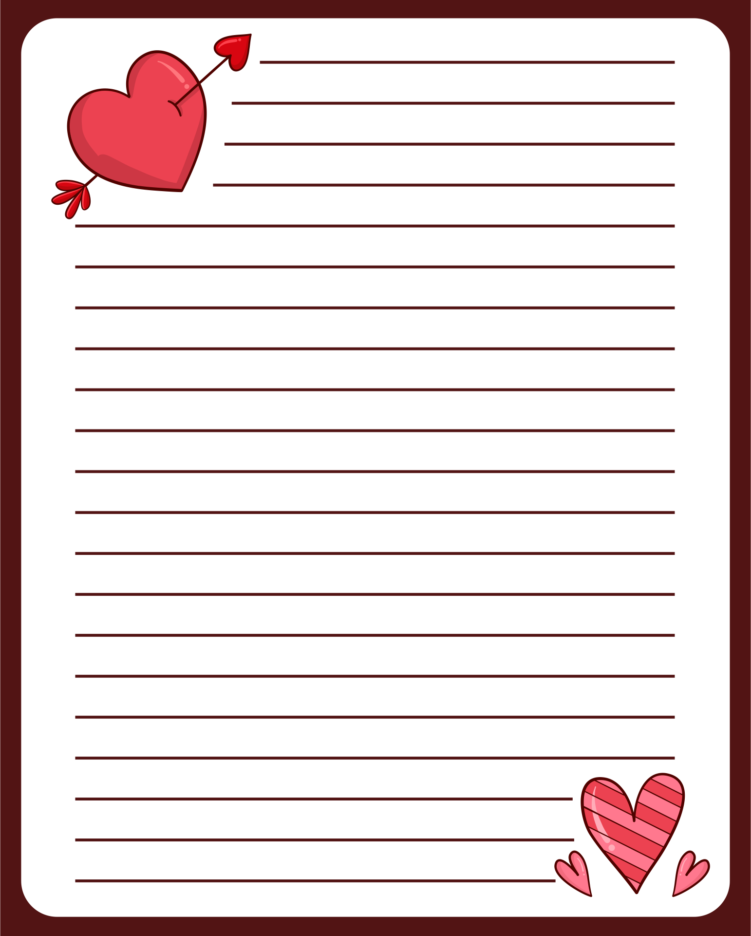 10 best letter writing paper printable printablee com