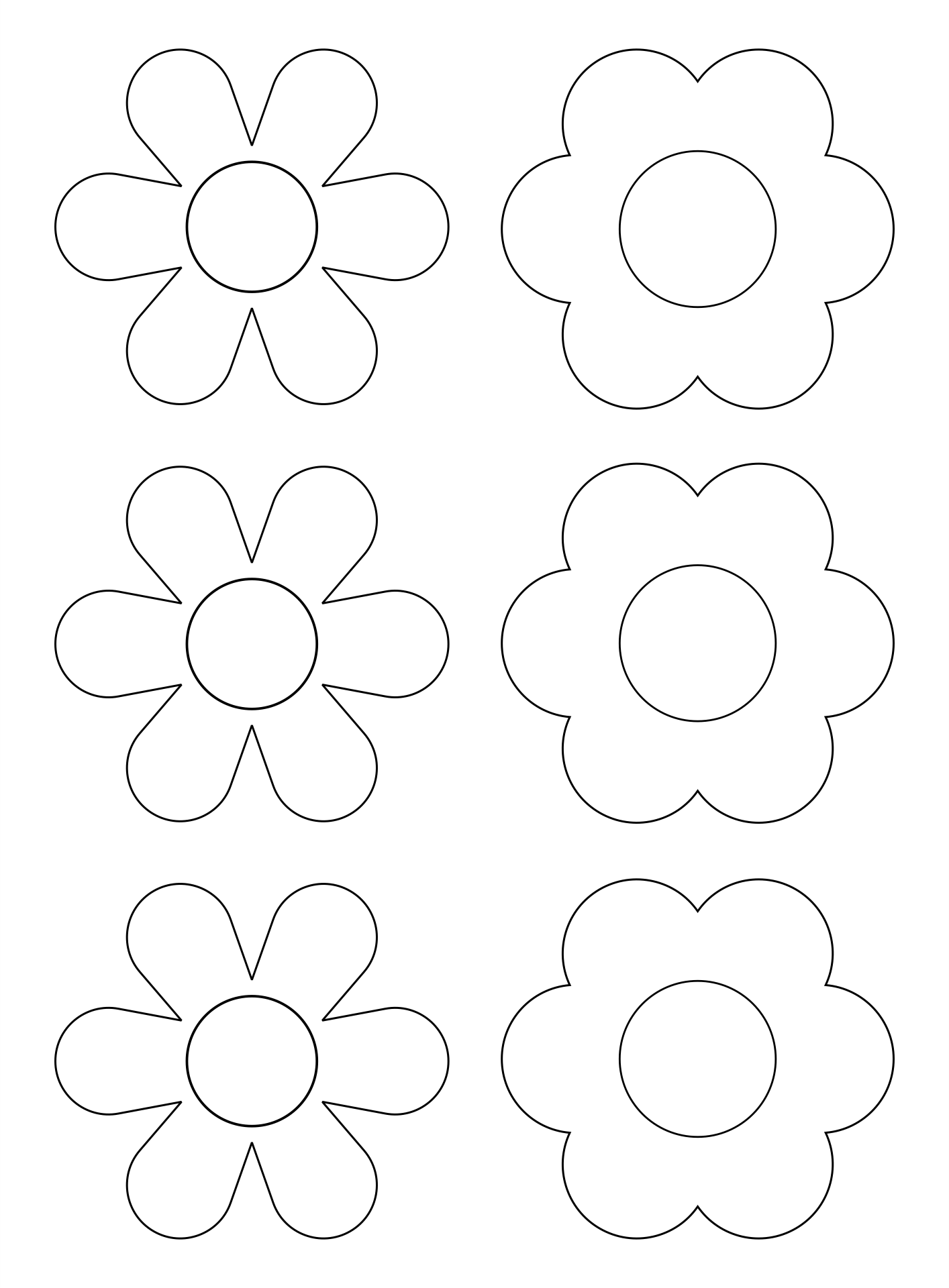 Paper Flower Templates Printable