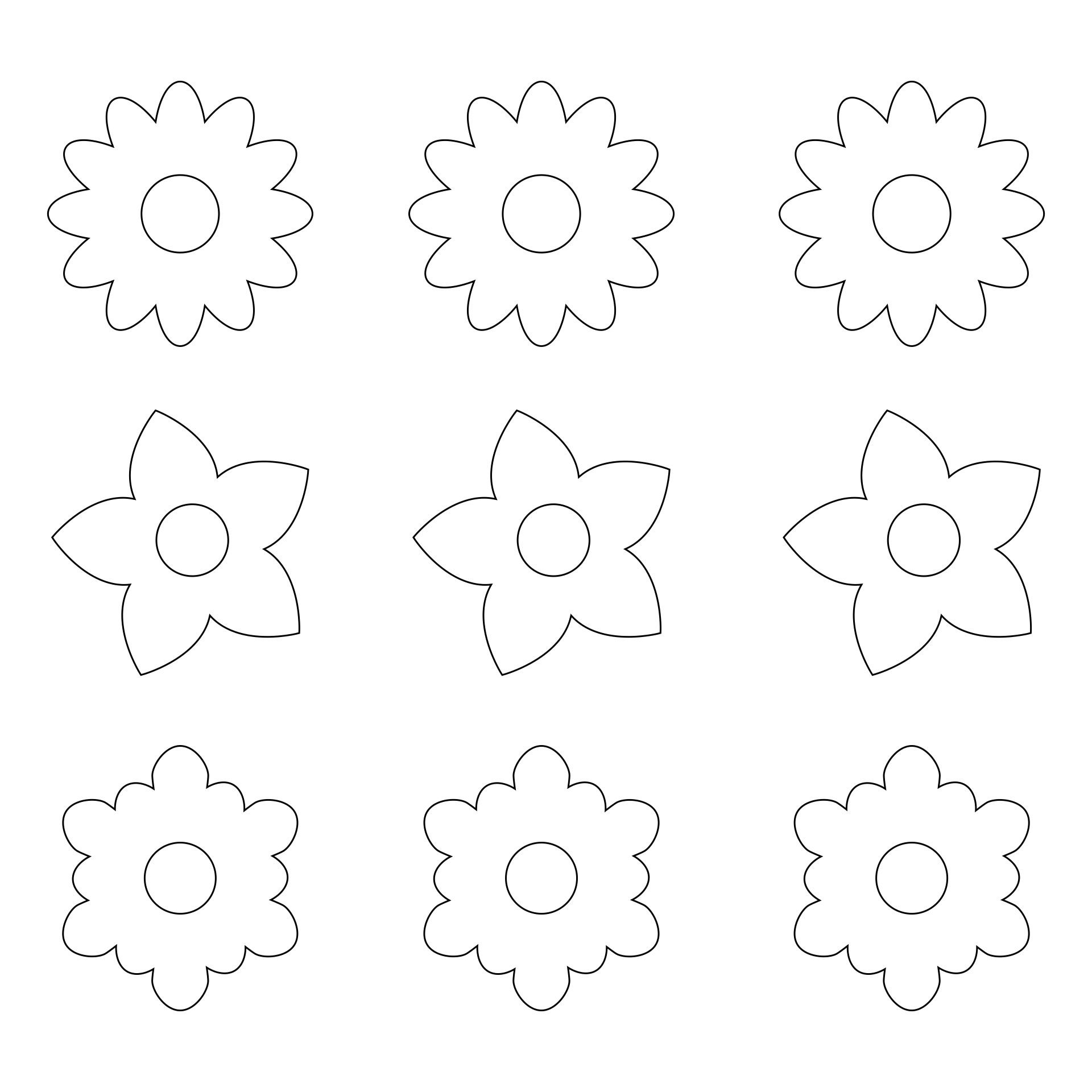 45 best ideas for coloring Printable Flower Template