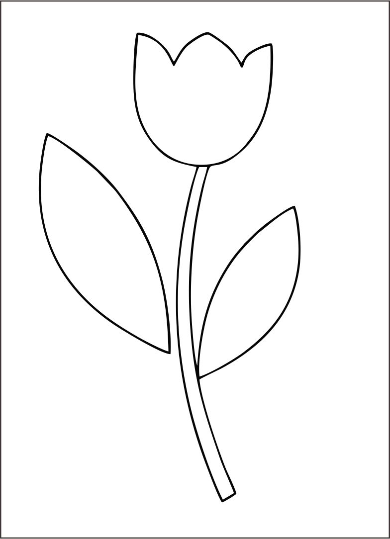Tulip Stencil - 10 Free PDF Printables | Printablee